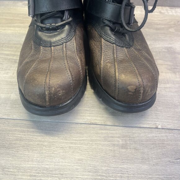 RALPH LAUREN Brown Black POLO FELTWELL Leather HIKING Utility BOOTS Size 11 - Picture 4 of 14
